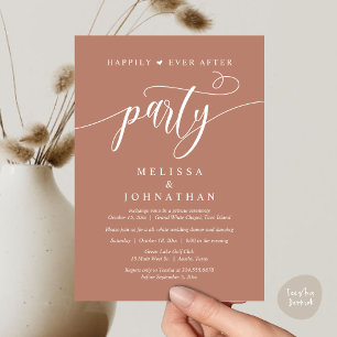 Happily Ever After Party, Wedding Dinner Dancing Invitation