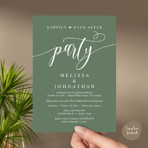 Happily Ever After Party, Wedding Dinner Dancing Invitation
