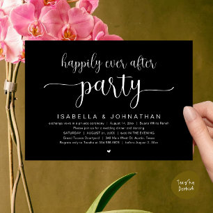 Happily Ever After Party, Wedding Dinner Dancing Invitation