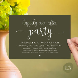 Happily Ever After Party, Wedding Dinner Dancing Invitation
