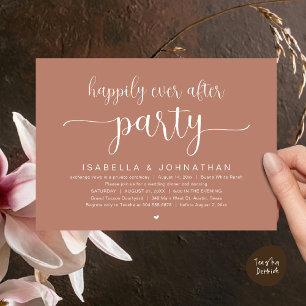 Happily Ever After Party, Wedding Dinner Dancing Invitation