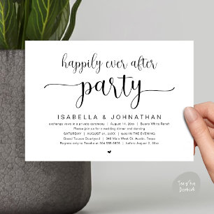 Happily Ever After Party, Wedding Dinner Dancing Invitation