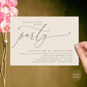 Happily Ever After Party, Wedding Dinner Dancing Invitation