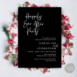 Happily Ever After Party, Wedding Dinner Dancing Invitation
