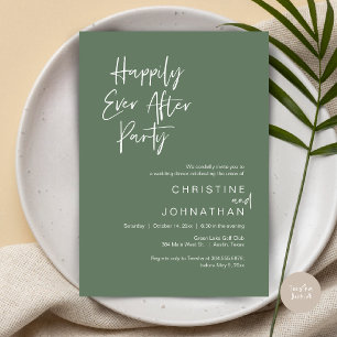 Happily Ever After Party, Wedding Dinner Dancing Invitation