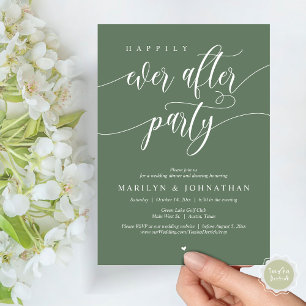 Happily Ever After Party, Wedding Dinner Dancing Invitation