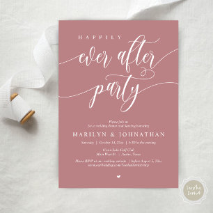 Happily Ever After Party, Wedding Dinner Dancing Invitation