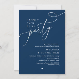 Happily Ever After Party, Wedding Dinner Dancing Invitation