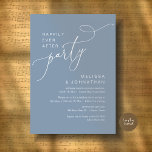 Happily Ever After Party Wedding Dinner Dusty Blue Invitation<br><div class="desc">Announce and share your happily ever after in style with our modern theme design (Happily ever after party) wedding elopement celebration invitation card. It is ideal for couples who have decided to celebrate their best day. With its sophisticated yet playful design, this invitation is sure to set the tone for...</div>