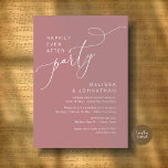 Happily Ever After Party Wedding Dinner Dusty Rose Invitation<br><div class="desc">Announce and share your happily ever after in style with our modern theme design (Happily ever after party) wedding elopement celebration invitation card. It is ideal for couples who have decided to celebrate their best day. With its sophisticated yet playful design, this invitation is sure to set the tone for...</div>