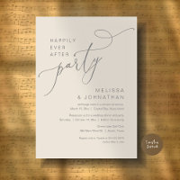 Happily Ever After Party Wedding Dinner Grey Cream