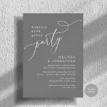 Happily Ever After Party, Wedding Dinner, Grey Invitation<br><div class="desc">Announce and share your happily ever after in style with our modern theme design (Happily ever after party) wedding elopement celebration invitation card. It is ideal for couples who have decided to celebrate their best day. With its sophisticated yet playful design, this invitation is sure to set the tone for...</div>