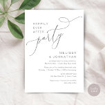 Happily Ever After Party, Wedding Dinner, Grey Invitation<br><div class="desc">Announce and share your happily ever after in style with our modern theme design (Happily ever after party) wedding elopement celebration invitation card. It is ideal for couples who have decided to celebrate their best day. With its sophisticated yet playful design, this invitation is sure to set the tone for...</div>