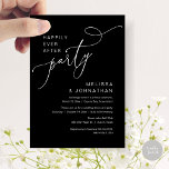 Happily Ever After Party, Wedding Dinner, in Black Invitation<br><div class="desc">Announce and share your happily ever after in style with our modern theme design (Happily ever after party) wedding elopement celebration invitation card. It is ideal for couples who have decided to celebrate their best day. With its sophisticated yet playful design, this invitation is sure to set the tone for...</div>