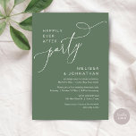 Happily Ever After Party, Wedding Dinner, in Sage Invitation<br><div class="desc">Announce and share your happily ever after in style with our modern theme design (Happily ever after party) wedding elopement celebration invitation card. It is ideal for couples who have decided to celebrate their best day. With its sophisticated yet playful design, this invitation is sure to set the tone for...</div>