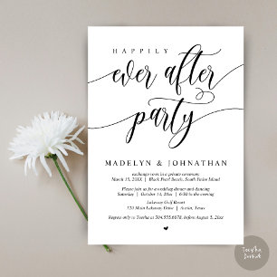 Happily Ever After Party, Wedding Dinner Invitation