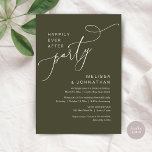 Happily Ever After Party, Wedding Dinner, Olive Invitation<br><div class="desc">Announce and share your happily ever after in style with our modern theme design (Happily ever after party) wedding elopement celebration invitation card. It is ideal for couples who have decided to celebrate their best day. With its sophisticated yet playful design, this invitation is sure to set the tone for...</div>