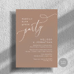 Happily Ever After Party, Wedding Dinner, Taupe Invitation<br><div class="desc">Announce and share your happily ever after in style with our modern theme design (Happily ever after party) wedding elopement celebration invitation card. It is ideal for couples who have decided to celebrate their best day. With its sophisticated yet playful design, this invitation is sure to set the tone for...</div>