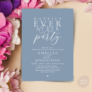 Happily Ever After Party Wedding Elopement Dinner Invitation