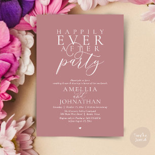 Happily Ever After Party Wedding Elopement Dinner Invitation
