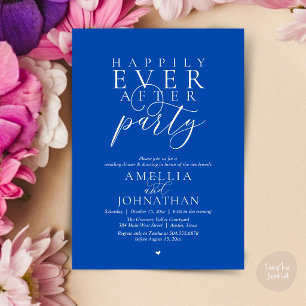 Happily Ever After Party Wedding Elopement Dinner Invitation