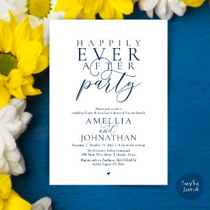 Happily Ever After Party Wedding Elopement Dinner Invitation