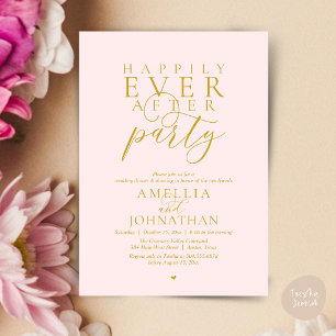 Happily Ever After Party Wedding Elopement Dinner Invitation