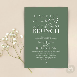 Happily Ever After Party Wedding Elopement Dinner Invitation