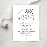 Happily Ever After Party Wedding Elopement Dinner Invitation<br><div class="desc">Celebrate your new journey with this elegantly designed 'Happily Ever After Brunch' invitation. This design is the perfect choice for couples who have exchanged vows in a private ceremony or elopement and are now ready to host a grand wedding brunch celebration with all their loved ones. The invitation features a...</div>