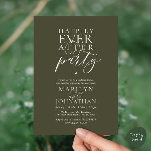 Happily Ever After Party Wedding Elopement Dinner Invitation