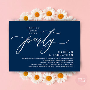 Happily Ever After Party Wedding Elopement Dinner Invitation