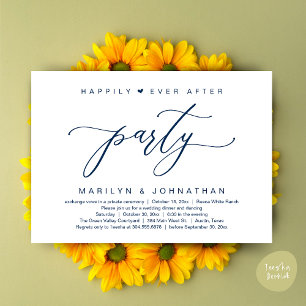 Happily Ever After Party Wedding Elopement Dinner Invitation