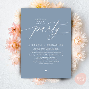 Happily Ever After Party Wedding Elopement Dinner Invitation