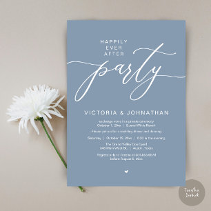 Happily Ever After Party Wedding Elopement Dinner Invitation