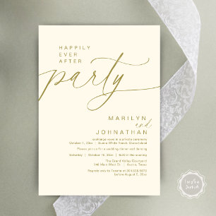 Happily Ever After Party Wedding Elopement Dinner Invitation