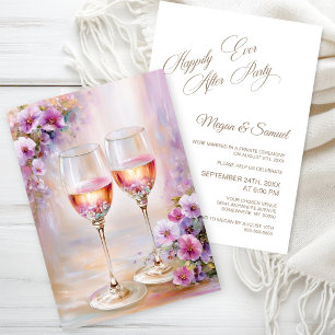 Happily Ever After Party Wedding Elopement Invitation