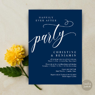 Happily Ever After Party, Wedding Elopement Invitation