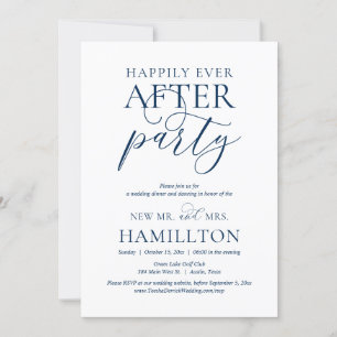Happily Ever After Party, Wedding Elopement Party Invitation