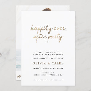 Happily Ever After Party Wedding invitation
