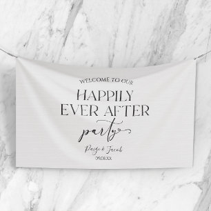 Happily Ever After Party Wedding Reception Banner