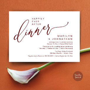 Happily Ever After Party Wedding Reception Dinner Invitation