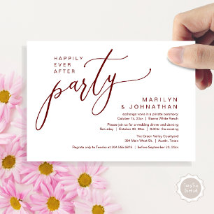 Happily Ever After Party Wedding Reception Dinner Invitation