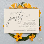 Happily Ever After Party Wedding Reception Dinner Invitation<br><div class="desc">Mark the beginning of your forever with elegance using our modern contemporary classy grey cream theme wedding elopement celebration invitation card, "Happily Ever After Party". Perfect for couples extending their joyous occasion, this invitation exudes sophistication with a hint of playfulness, setting the stage for a memorable event. Adorned with a...</div>