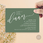 Happily Ever After Party Wedding Reception Dinner Invitation<br><div class="desc">Mark the beginning of your forever with elegance using our modern contemporary rustic greenery sage green theme wedding elopement celebration invitation card, "Happily Ever After Party". Perfect for couples extending their joyous occasion, this invitation exudes sophistication with a hint of playfulness, setting the stage for a memorable event. Adorned with...</div>