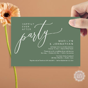 Happily Ever After Party Wedding Reception Dinner Invitation