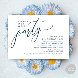 Happily Ever After Party Wedding Reception Dinner Invitation
