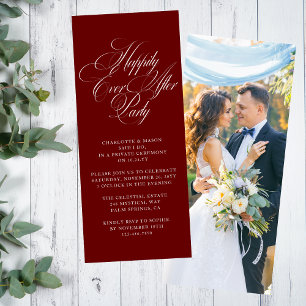 Happily Ever After Party Wedding Reception Elegant Invitation