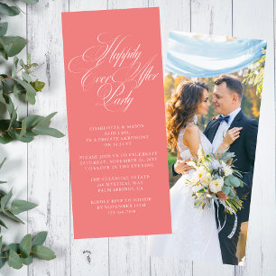 Happily Ever After Party Wedding Reception Elegant Invitation