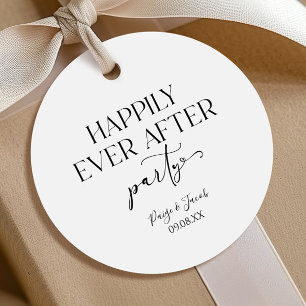 Happily Ever After Party Wedding Reception Favour Tags