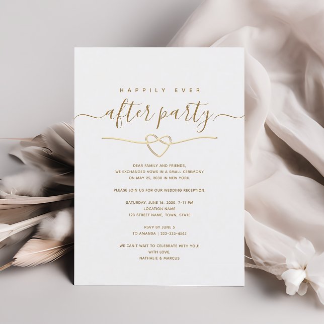 Happily Ever After Party Wedding Reception Invitation (Creator Uploaded)
